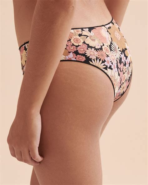 RIP CURL Mystic Floral Cheeky Hipster Bikini Bottom Black Mystic Floral Bikini Village