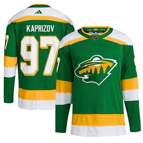 Kirill Kaprizov 97 Minnesota Wild Reverse Retro 2.0 Jersey - Green ...