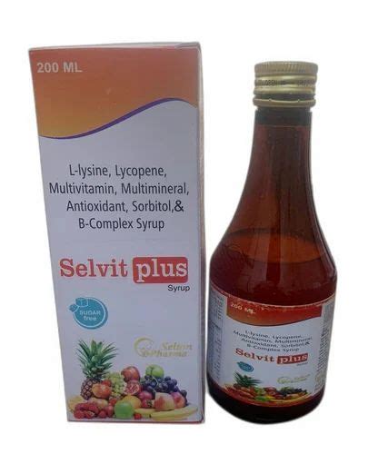 Mixed Fruit L Lysine Lycopene Multivitamin Antioxidant B Complex Selvit