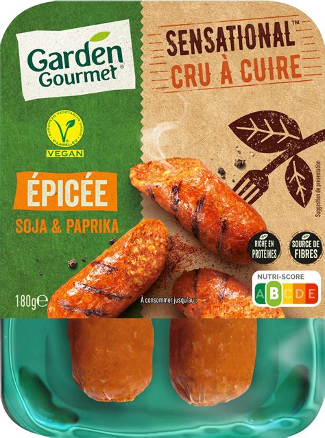 GARDEN GOURMET Sensational Cru à Cuire Epicée Soja Paprika 180g