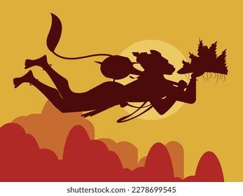 lord hanuman flying royalty  images stock