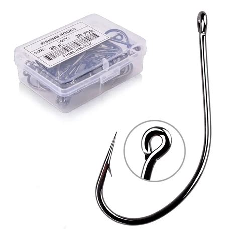 100 30pcs Fishing Hook Set 2 30 Fish Hooks Coating High Carbon Steel