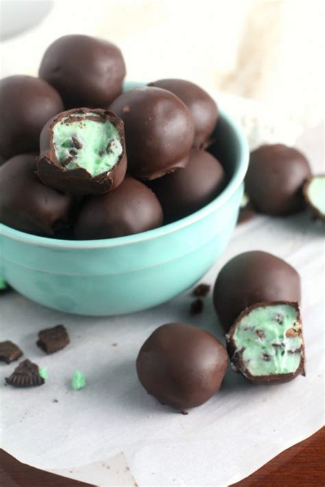 Mint Chocolate Chip Truffles - Chocolate with Grace