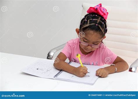 Year Old Brunette Latina Girl With Autism Spectrum Disorder Asd Like Asperger Rett And Heller