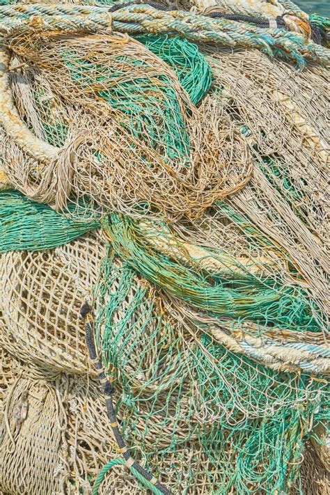 Texture Of Green And White Fishnets Stock Image Image Of Marine