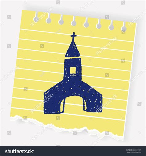 Church Doodle Stock Vector Royalty Free 663236707 Shutterstock