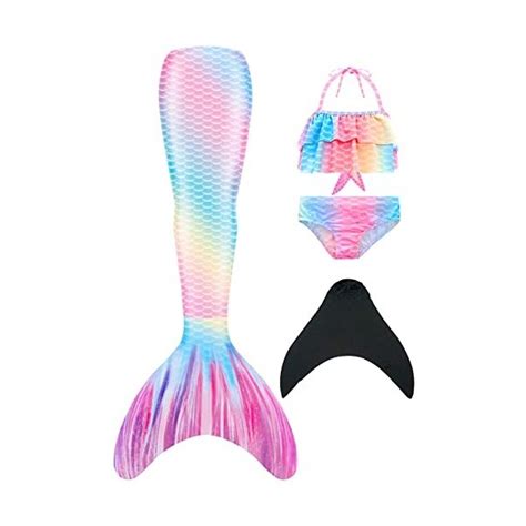 Maillot de Bain Queue de sirène avec Monopalme pour Bikini sirène F