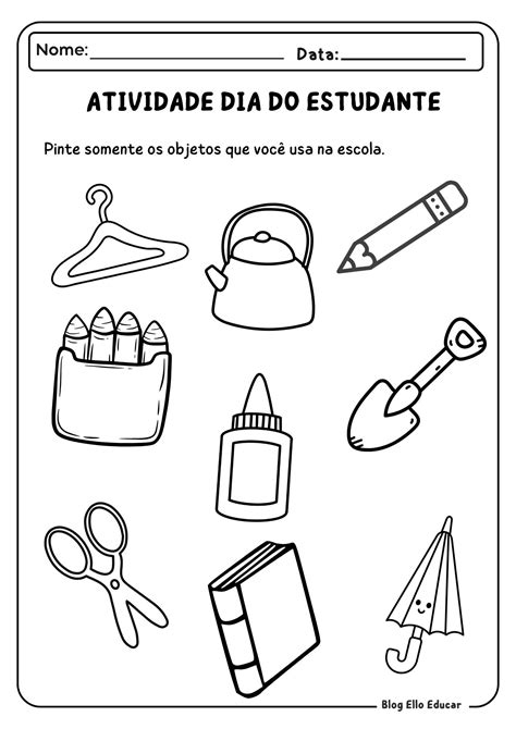 Atividades Sobre Dia Do Estudante