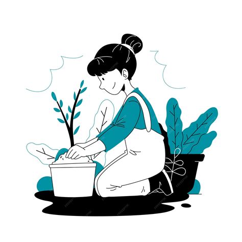 Premium Vector | Learn gardening illustration