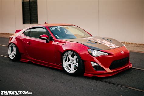 Red And Black Sports Car Scion Stance Stancenation Scion Fr S Hd