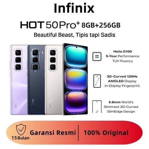 Jual ORI Infinix Hot 50 Pro 8 256GB Up To 16GB Extended RAM Helio G100 6 78 Inch 3D