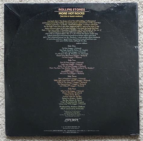 Popsike ROLLING STONES MORE HOT ROCKS VINYL LP SEALED 1st PRESS 1972 ORIG HYPE STICKER