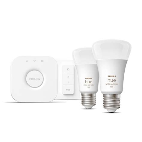 PHILIPS Starter kit Hue bulbs LED E27 8w A60 White and Color Ambiance