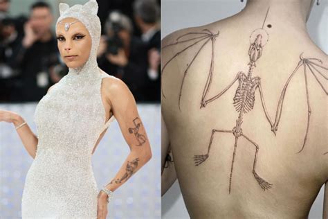 Doja Cat Reveals Massive “Bat Skeleton” Back Tattoo