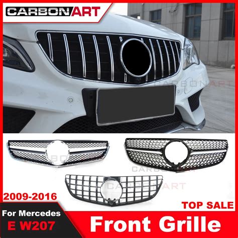 2009 2010 2014 E Coupe W207 Diamond Grid Front Grille Fit For MB W207