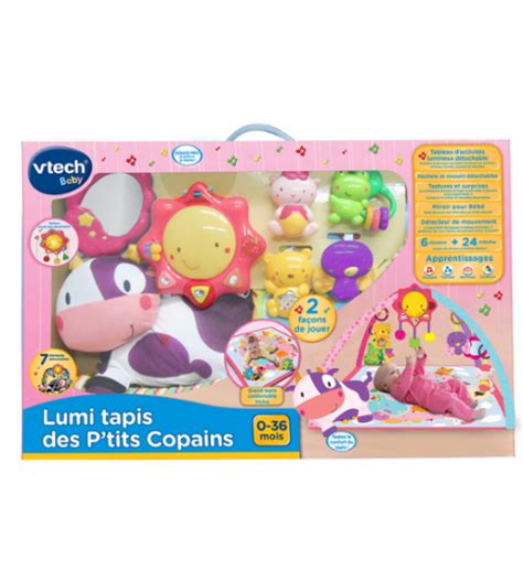 TAPIS D ÉVEIL LUMI TAPIS DES P TITS COPAINS ROSE VTECH King Jouet