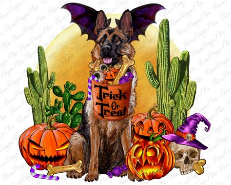 Halloween German Shepherd Png Sublimation Design, Halloween Dog Png ...