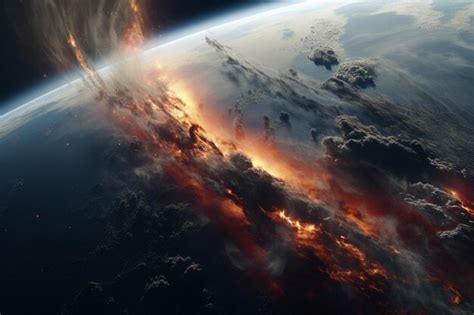 Premium AI Image | Climate change fuels nature's wrath devastating ...