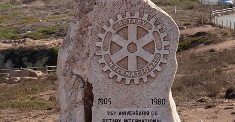 rotary monument  colares portugal  lighthouse  stock photo