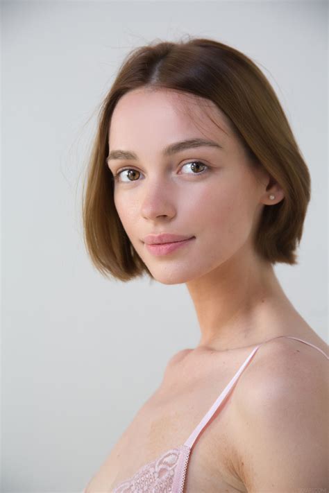 Glamorous Ukrainian Amy Moloko Touching Her Big Boobs And Bald Pussy In A Solo CoedCherry