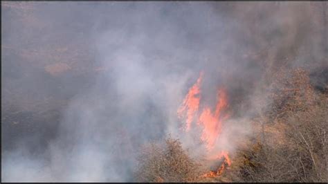 Web Extra Bob Mills Skynews Hd Flies Over Grass Fire Near Mcloud