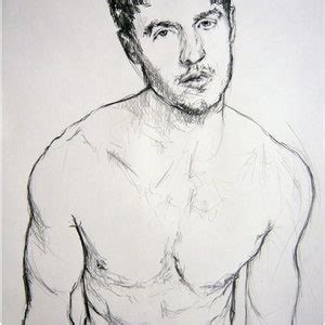 Original Drawing By Gustau Donat Homoerotic Drawing Male Nude Drawing Naked Man Nude Art
