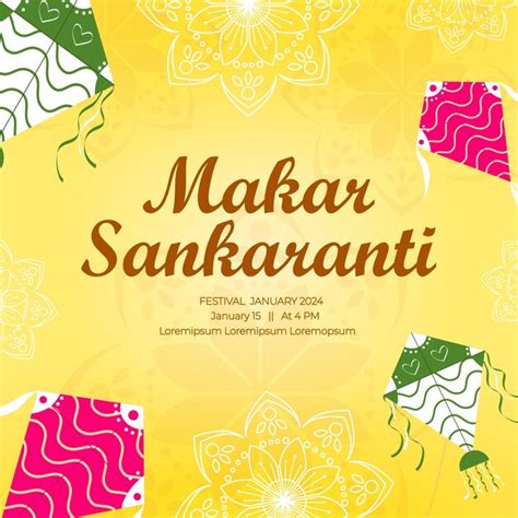 Premium Vector Makar Sankranti Vector Template Design