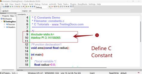 C Constants TestingDocs