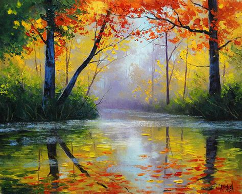 golden river painting  graham gercken fine art america