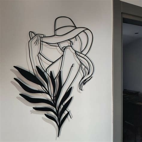 Sunrise And Woman Metal Wall Art Bathroom Wall Art Metal Wall Art Naked Woman Art Minimalist