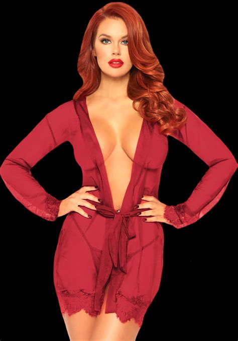 Samantha Gown Burgundy Sexy Underwear Sensalle Lingerie