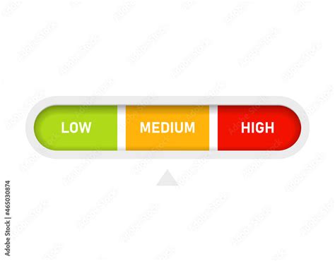 Low Medium High Level Horizontal Bar Icon Clipart Image Isolated On