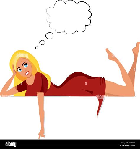Blonde Girl Cartoon Illustration Banque D Images Vectorielles Alamy
