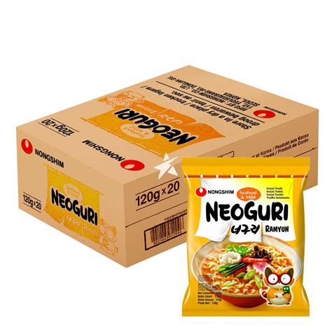 Nongshim Neoguri Ramyun Seafood & Mild 120g (Pack of 20) – Starry Kent