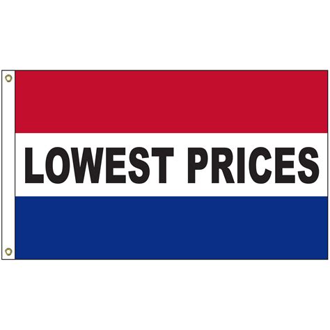 Lowest Prices 3' x 5' Message Flag with Heading and Grommets