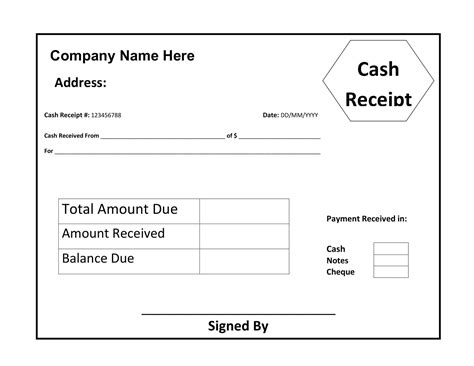 Free Printable Receipt Templates [Word, Excel, PDF]
