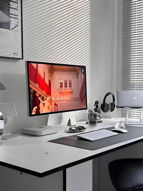 monochromatic aesthetic home office