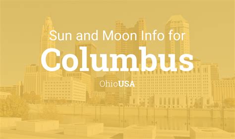 Sun & moon times today, Columbus, Ohio, USA