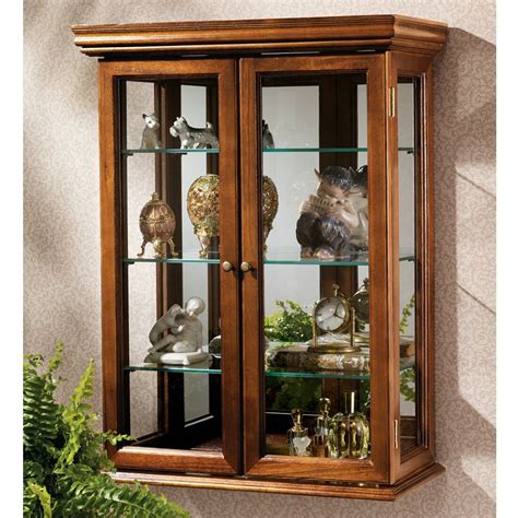 Charlton Home Country Tuscan Wall Mounted Curio Cabinet Reviews Wayfair