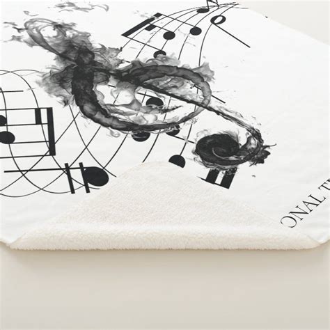 Music Note Elegant Black And White Sherpa Blanket Zazzle Sherpa