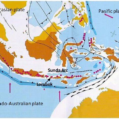 tectonic pattern  indonesia    scientific diagram