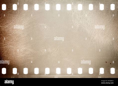 Dusty And Grungy 35mm Film Texture Or Surface Perforated Scratched