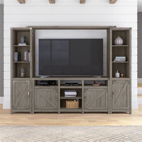 Bush Furniture Cottage Grove 65W Farmhouse Tv Stand For 75 Inch Tv In