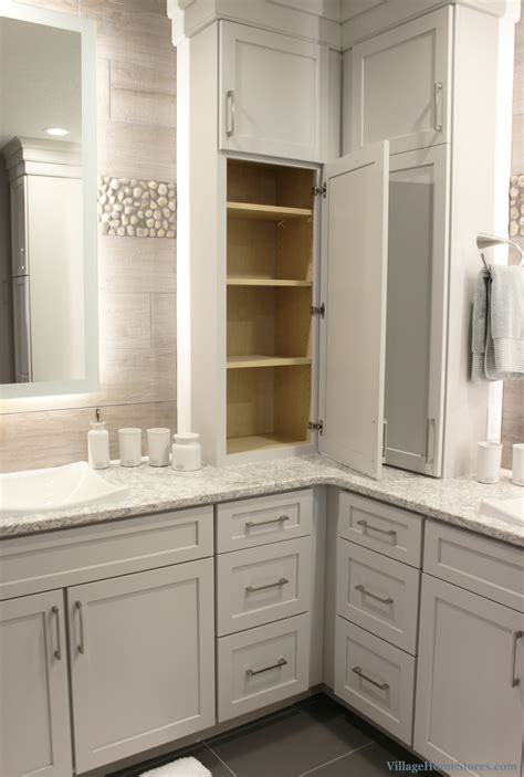 White Bathroom With Marble Countertops