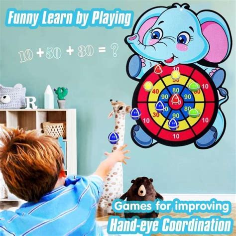 promo dart game mainan lempar bola papan tempel anak edukasi activity