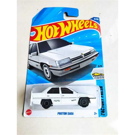 Hot Wheels Proton Saga Matte White Shopee Malaysia