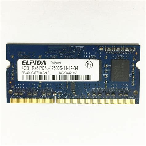 ELPIDA DDR3 RAMS 4gb 1600MHz DDR3 4GB 1Rx8 PC3L 12800S 11 Ddr3 Laptop