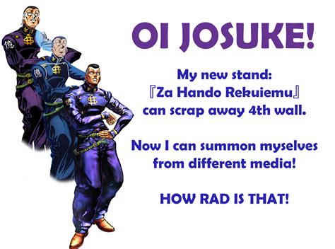 Manga Oku Anime Oku And Game Oku Rshitpostcrusaders Oi Josuke
