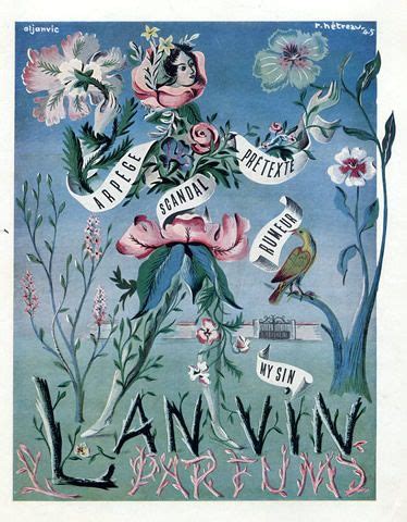 Lanvin Perfumes 1945 Arpège Scandal Prétexte Rumeur My Sin Rémy