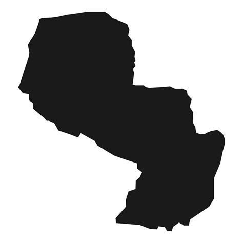 Paraguay Black Map On White Background 5091135 Vector Art At Vecteezy